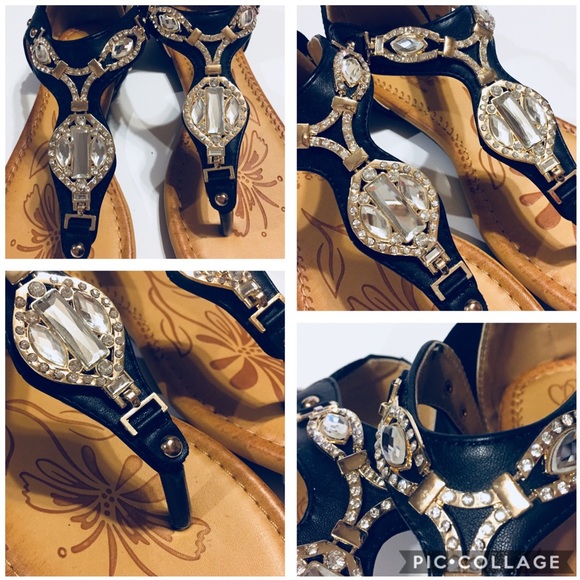 DBDK Eliza-2 Rhinestone Sandals Sandals Sz 8 - Picture 3 of 8